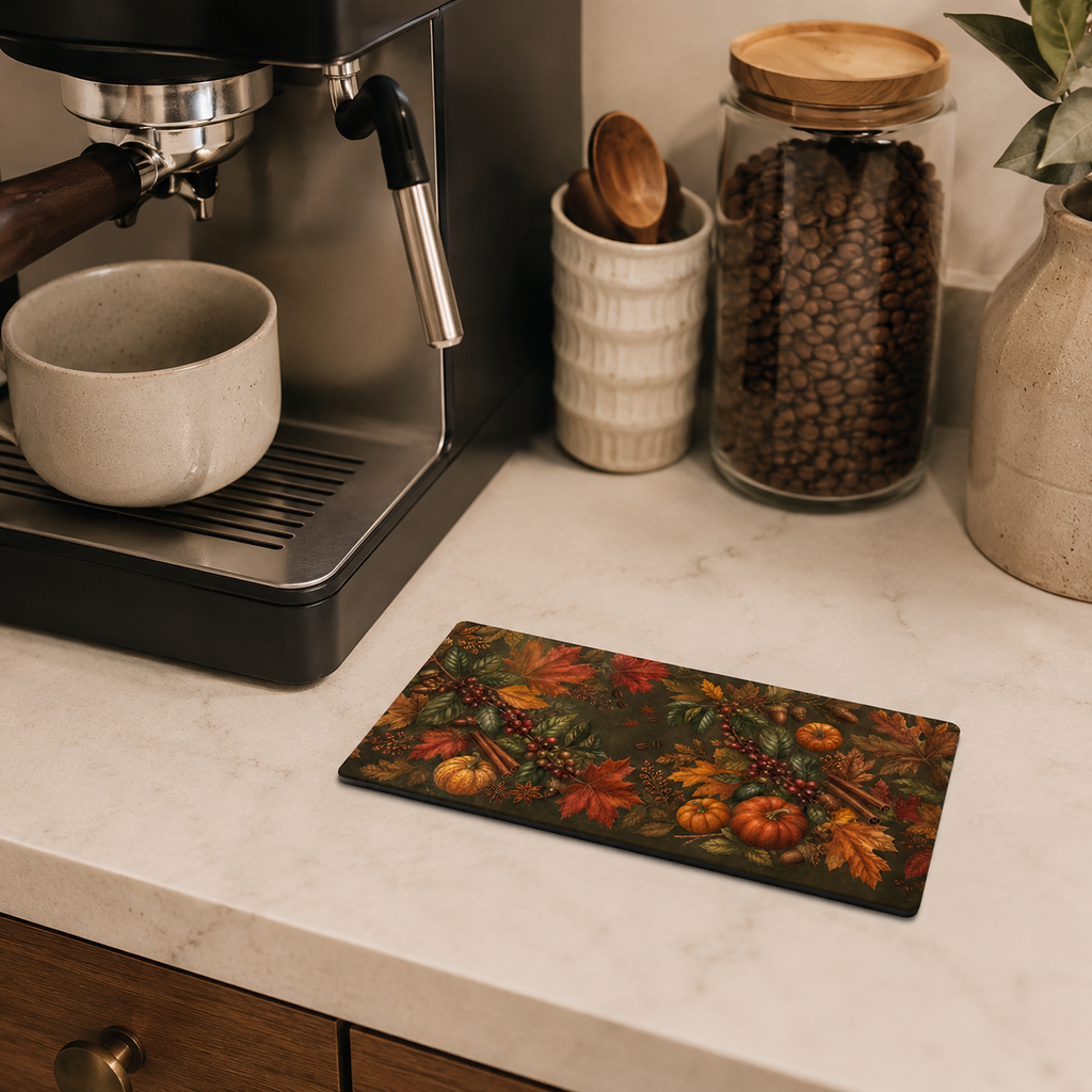 Harvest Garden 4 x 8 inch diatomite countertop mat, product effect view